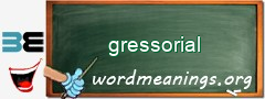 WordMeaning blackboard for gressorial